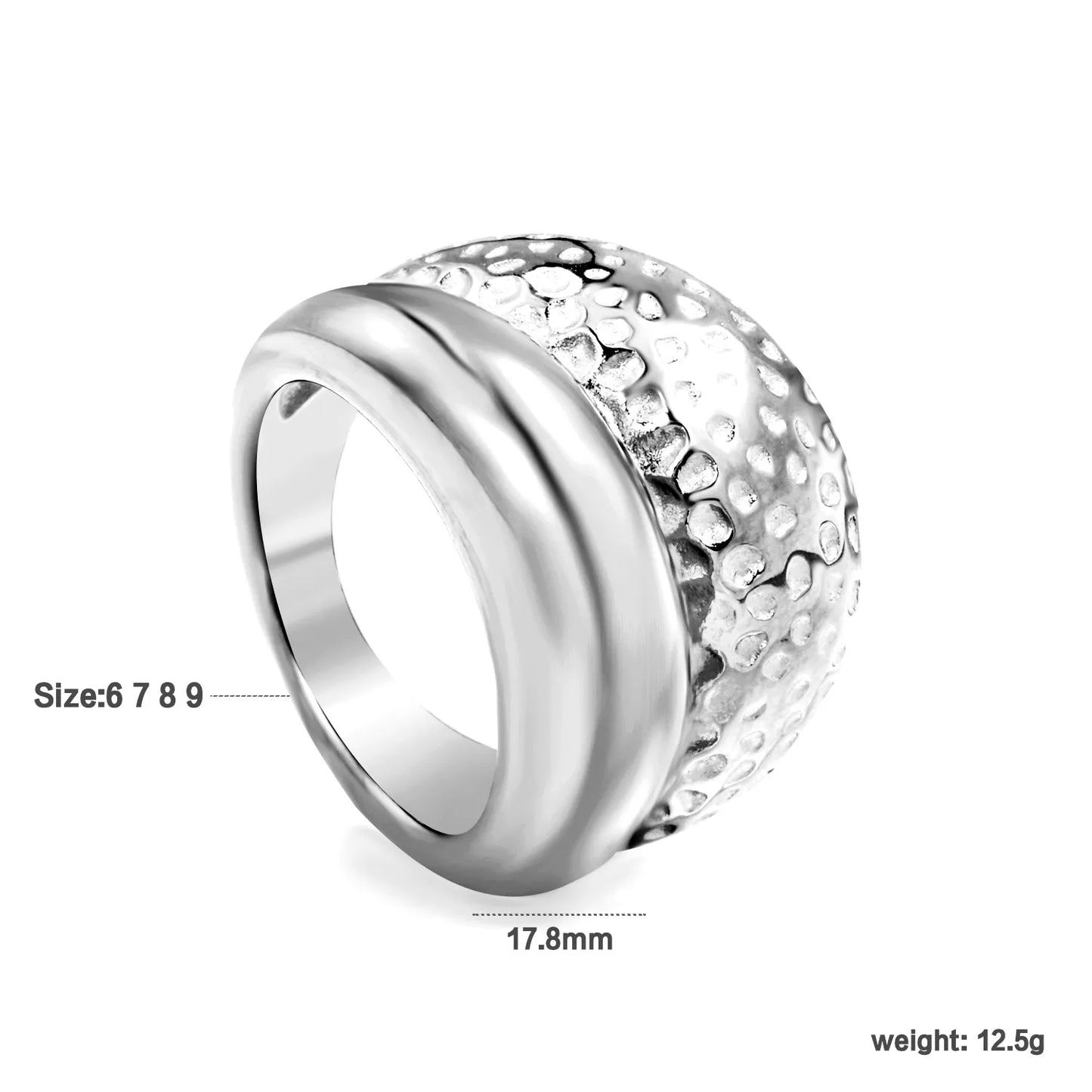 13.1mm-19.4mm 18k gold plated Stainless Steel Rings Wholesale (MOQ 12+) | Hypoallergenic Fashion Rings 🌍 | Tarnish-Free