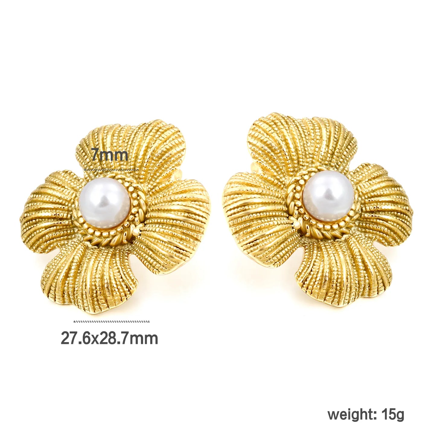 PVD 18k gold plated Stainless Steel Hypoallergenic Stud Earrings – Bulk Wholesale (12+ Pairs) 🌍 EU/US Supplier Trendy & Durable
