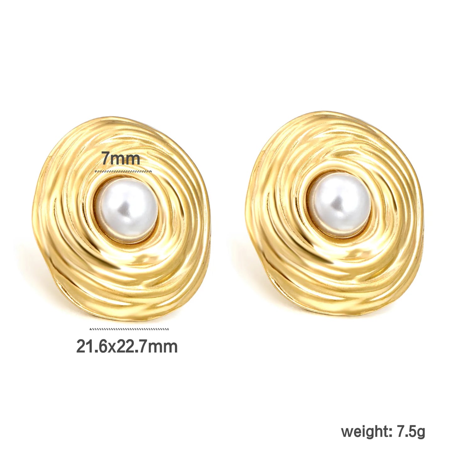 PVD 18k gold plated Stainless Steel Hypoallergenic Stud Earrings – Bulk Wholesale (12+ Pairs) 🌍 EU/US Supplier Trendy & Durable