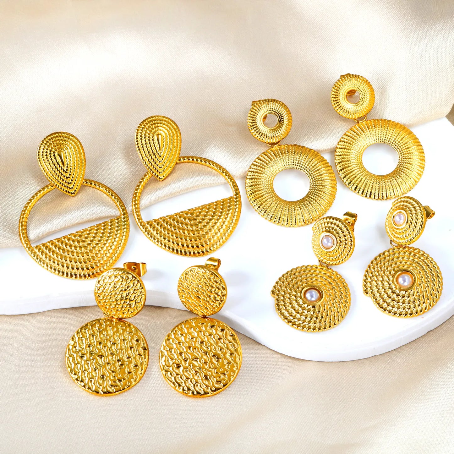 Wholesale Stainless Steel Statement Drop Earrings Wholesale (MOQ 12+) | Hypoallergenic Large Hoops & Dangles 🌍 | Trendy Bulk Jewelry
