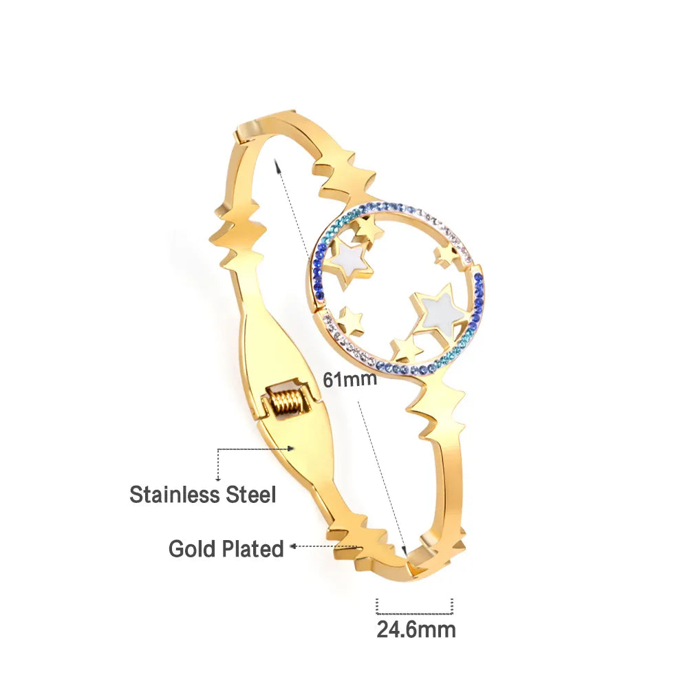 ✨ 18K Gold PVD 61x24.6mm Bangle Bracelet Wholesale (MOQ 12+) | Stainless Steel 🌍 | Hypoallergenic Cuff & Chain Bangles