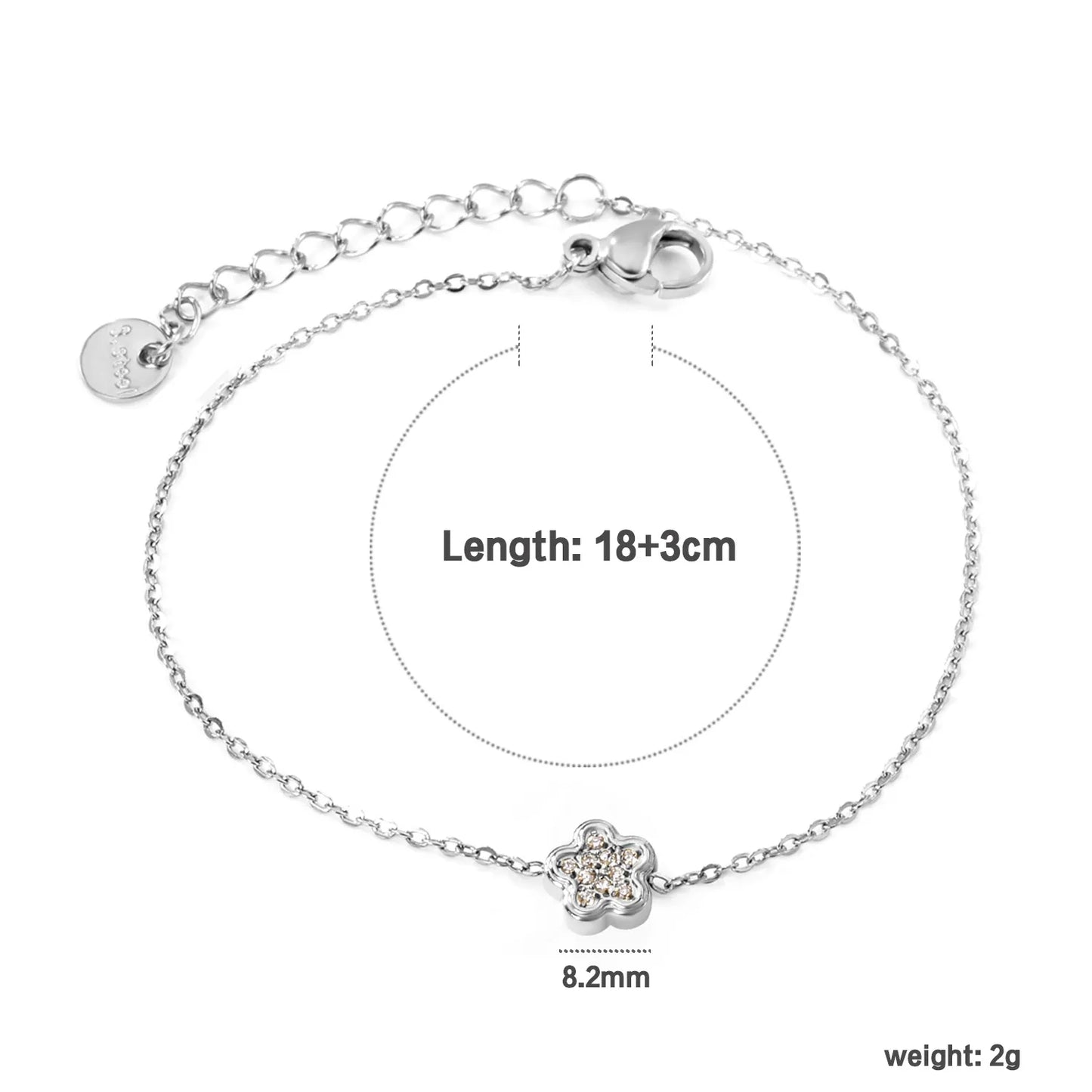✨ Wholesale Geometry Charm Bracelet | Mixed Steel Shapes | 21cm 🔗