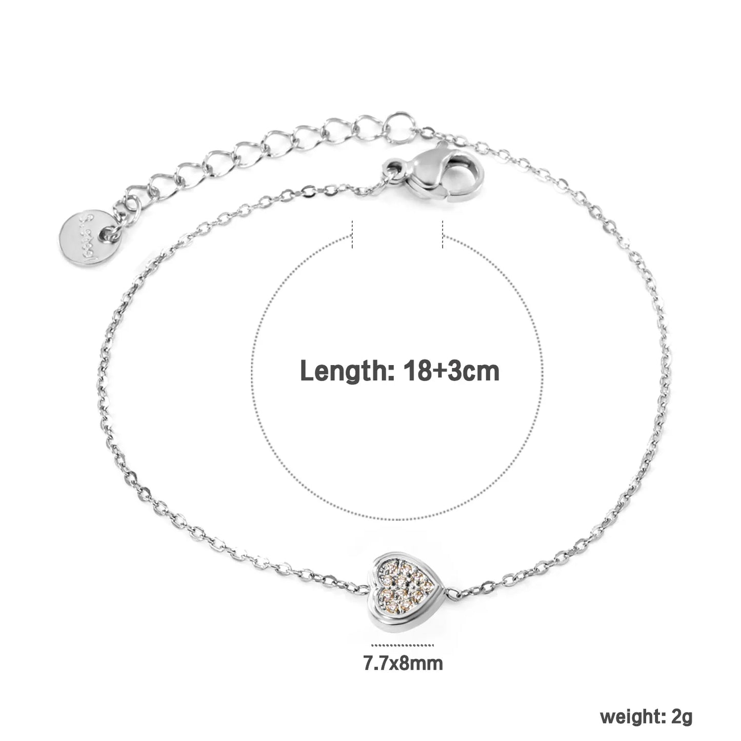 ✨ Wholesale Geometry Charm Bracelet | Mixed Steel Shapes | 21cm 🔗