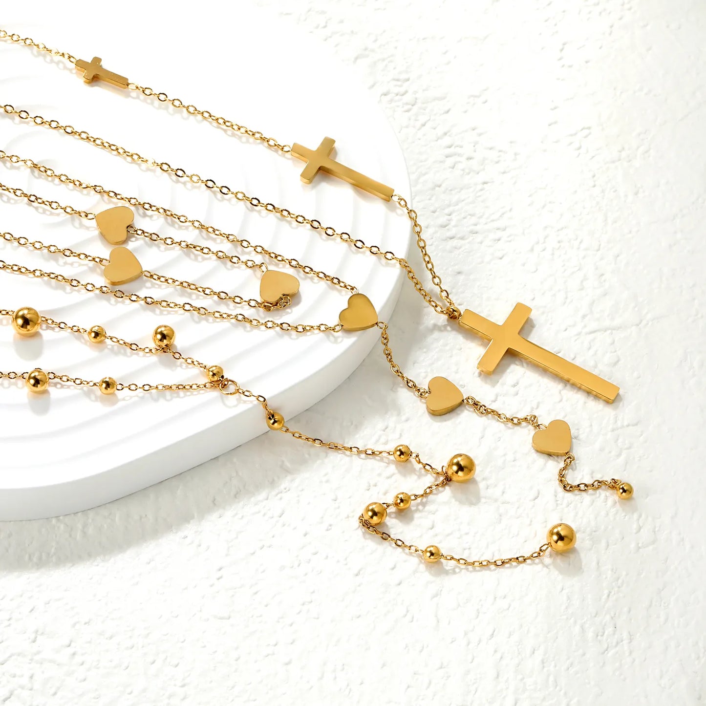 ✨ PVD 18k gold Stainless Steel Layering tassel Necklaces Wholesale (12+ Pieces) | Hypoallergenic & Tarnish-Free 🌍 | Trendy Pendants & Chains