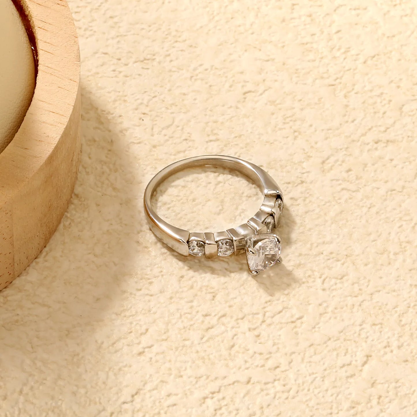 💍 Wholesale Stackable Zirconia Rings | 5 Height Mix | Steel