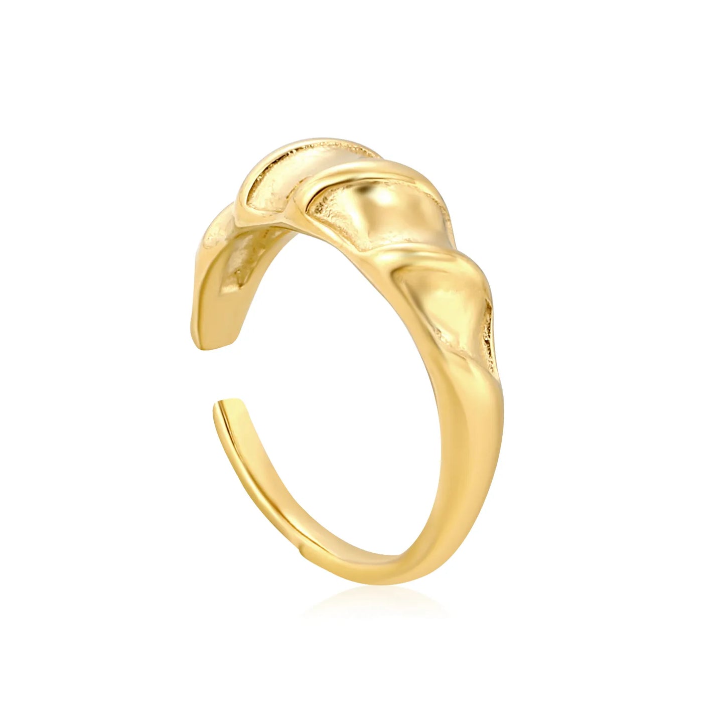 ✨ Wholesale Gold Open Ring | 8mm Adjustable Band | Steel