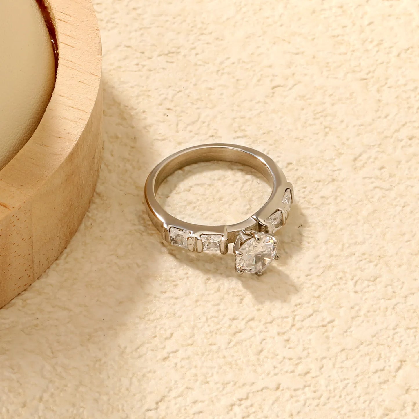 💍 Wholesale Stackable Zirconia Rings | 5 Height Mix | Steel