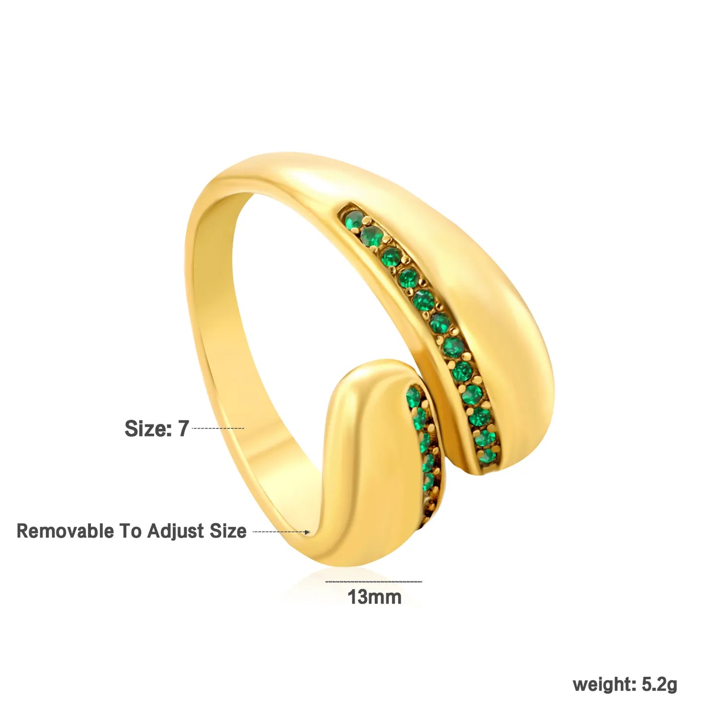 ✨ 18K Gold plated 13mm High irregular open Rings Wholesale (MOQ 12+) | Stainless Steel Hypoallergenic Bands 🌍 | Stackable & Statement Rings