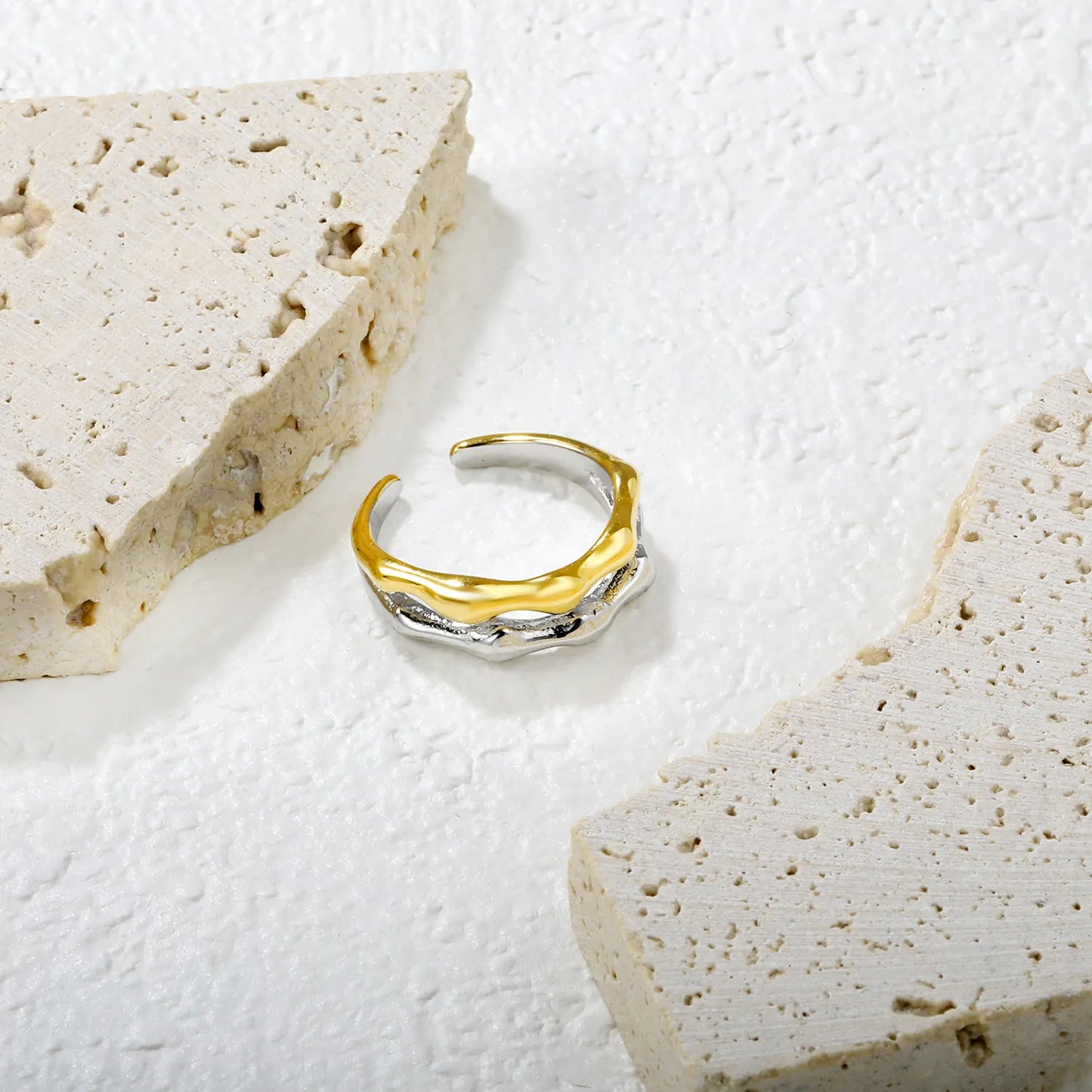 ✨ Wholesale 6.5mm Double Bamboo Ring | Intergold Stainless Steel Open Band