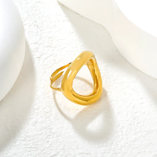 ✨ Wholesale 23mm Gold Stainless Steel Ring | Bold Statement Ring | Bulk Fashion Rings for Women