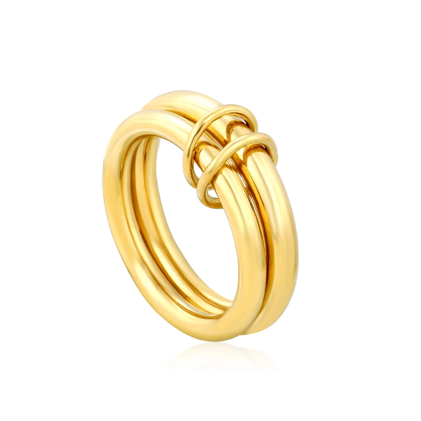 ⭕⭕ Wholesale 5.6mm Double Circle Ring | Gold/Silver Stainless Steel Band