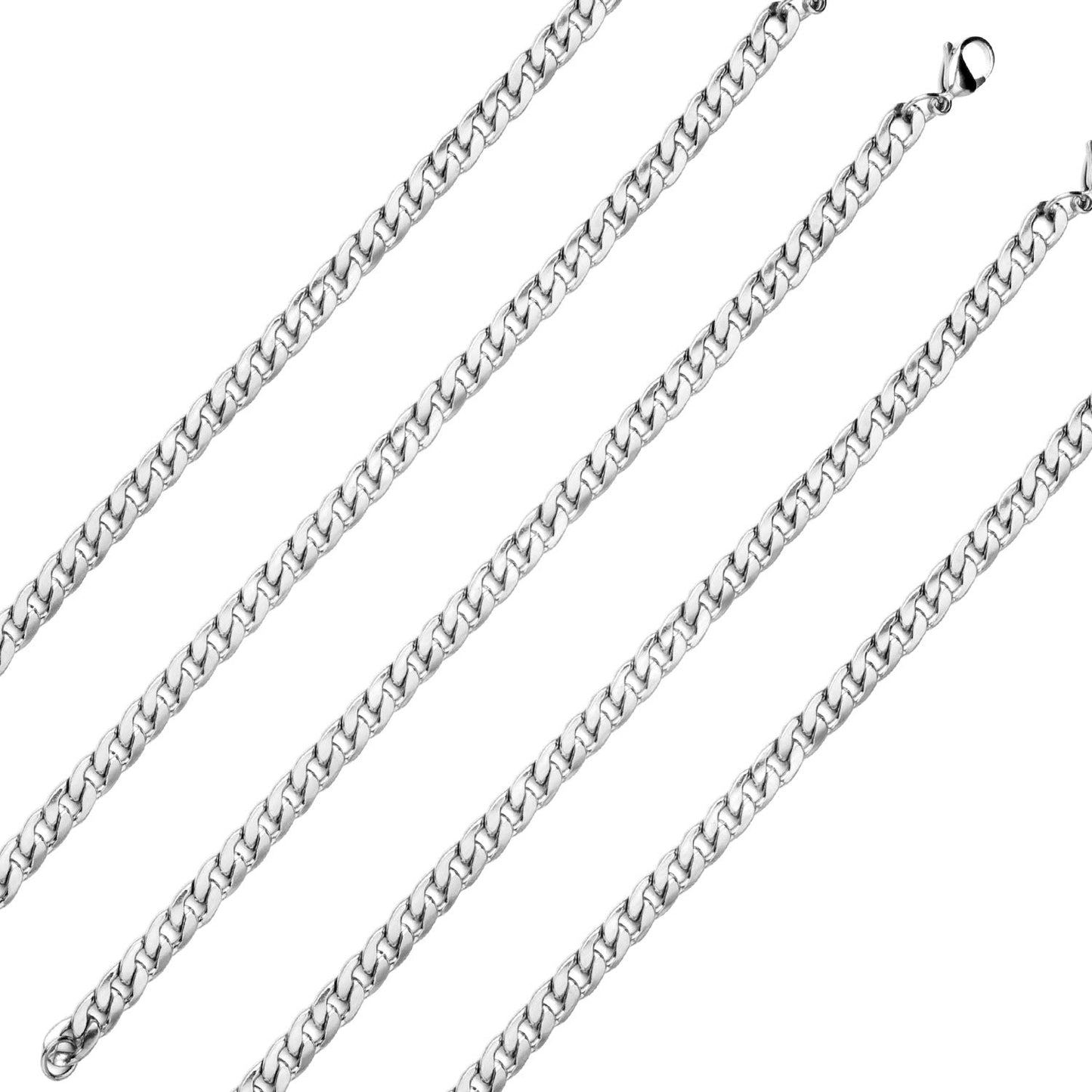 Wholesale Ason 7mm Chain Bracelets Stainless Steel Gold Color for Men Women Party Gift Fashion Bangle Jewelry