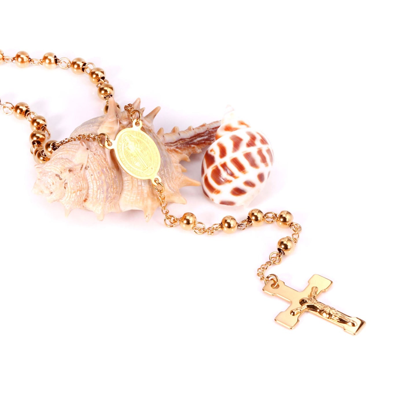 5-Golden Jesus Chain-6MM