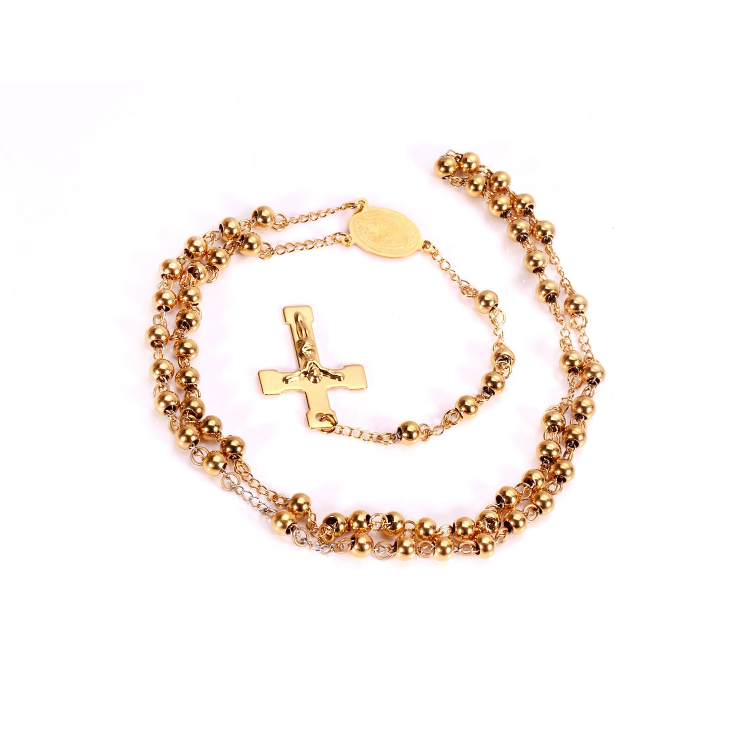 5-Golden Jesus Chain-6MM