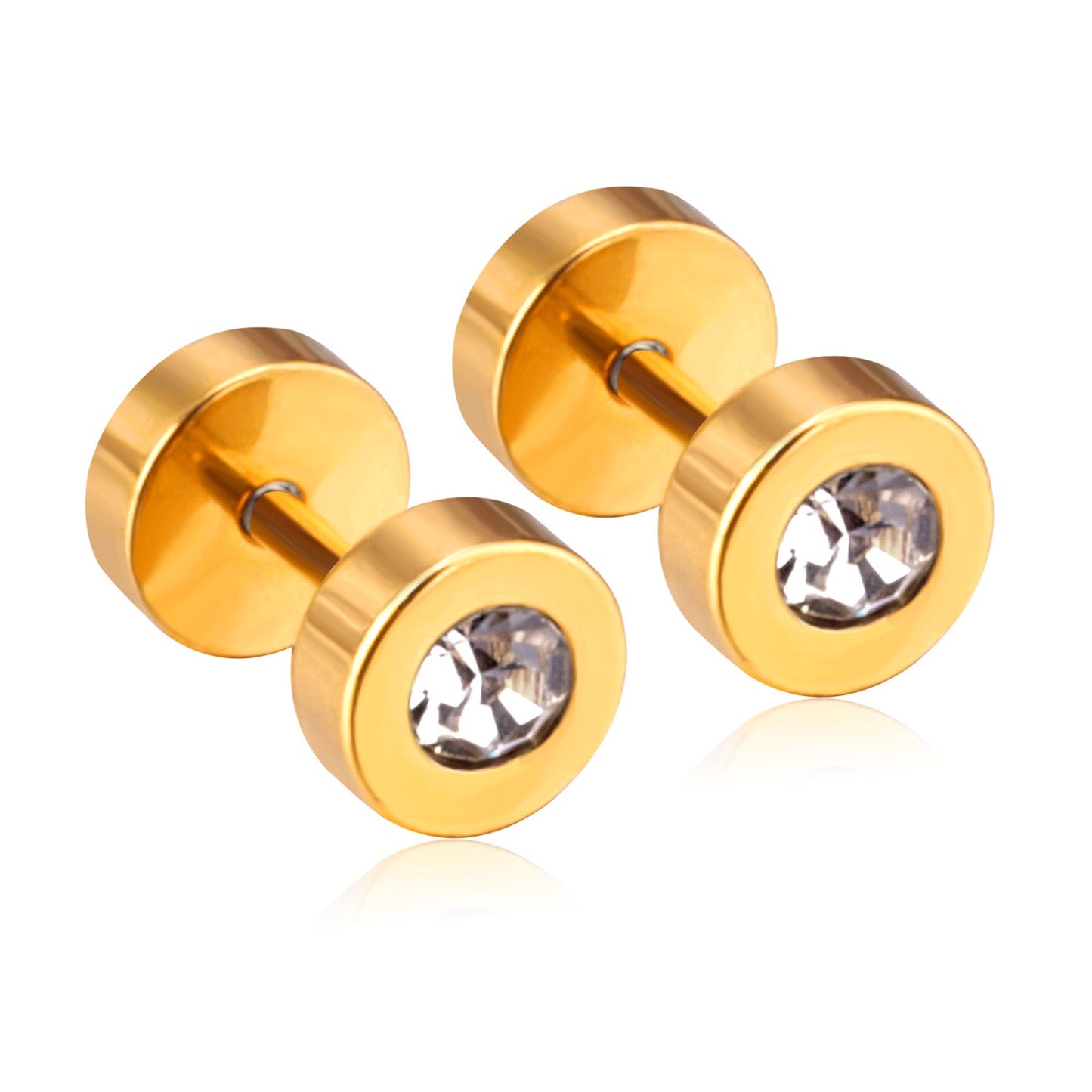 12 pairs 6mm steel/gold cylindrical white/black/mixed drill screw plugs