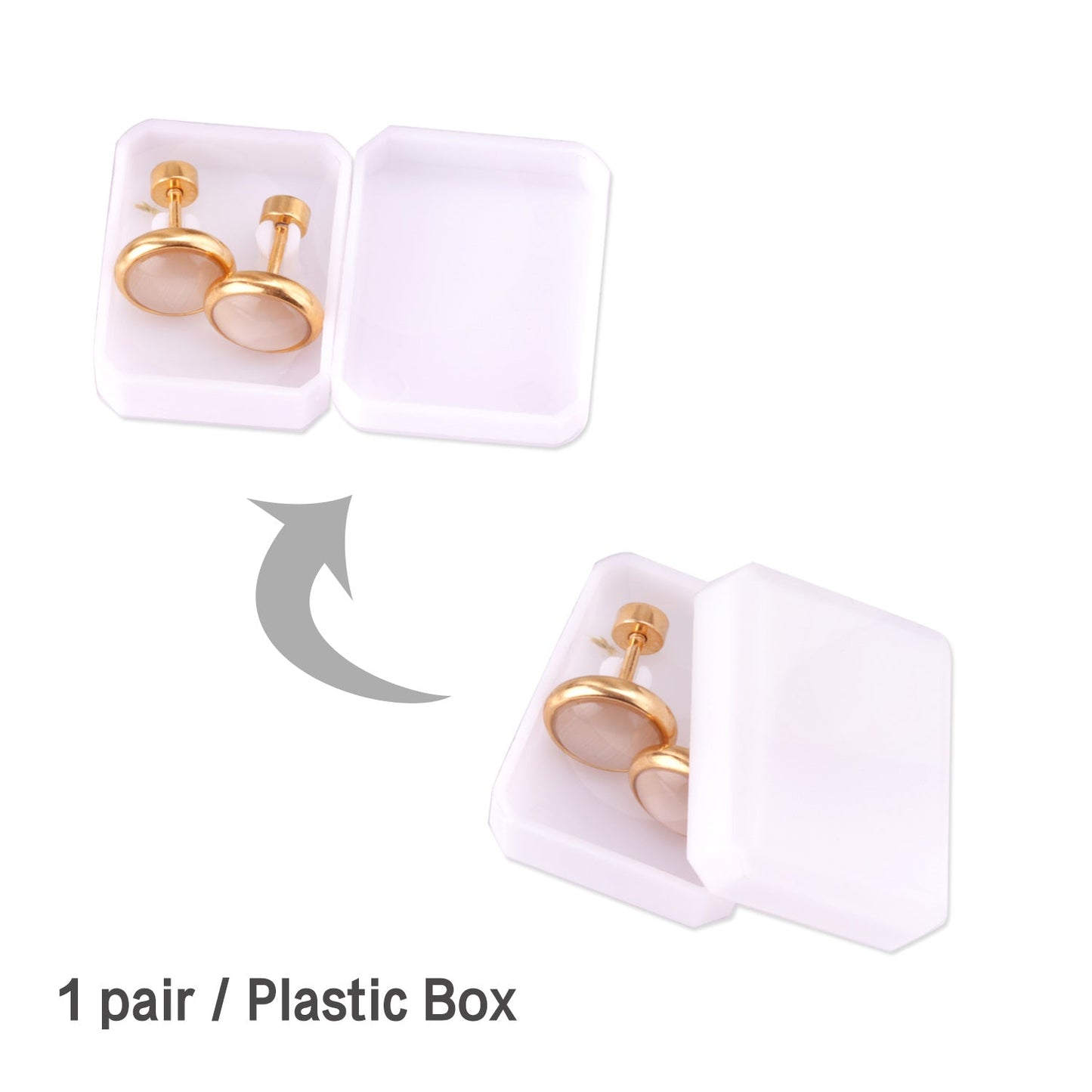 12 pairs 10mm/8mm Steel/Gold Mixed Screw Earrings