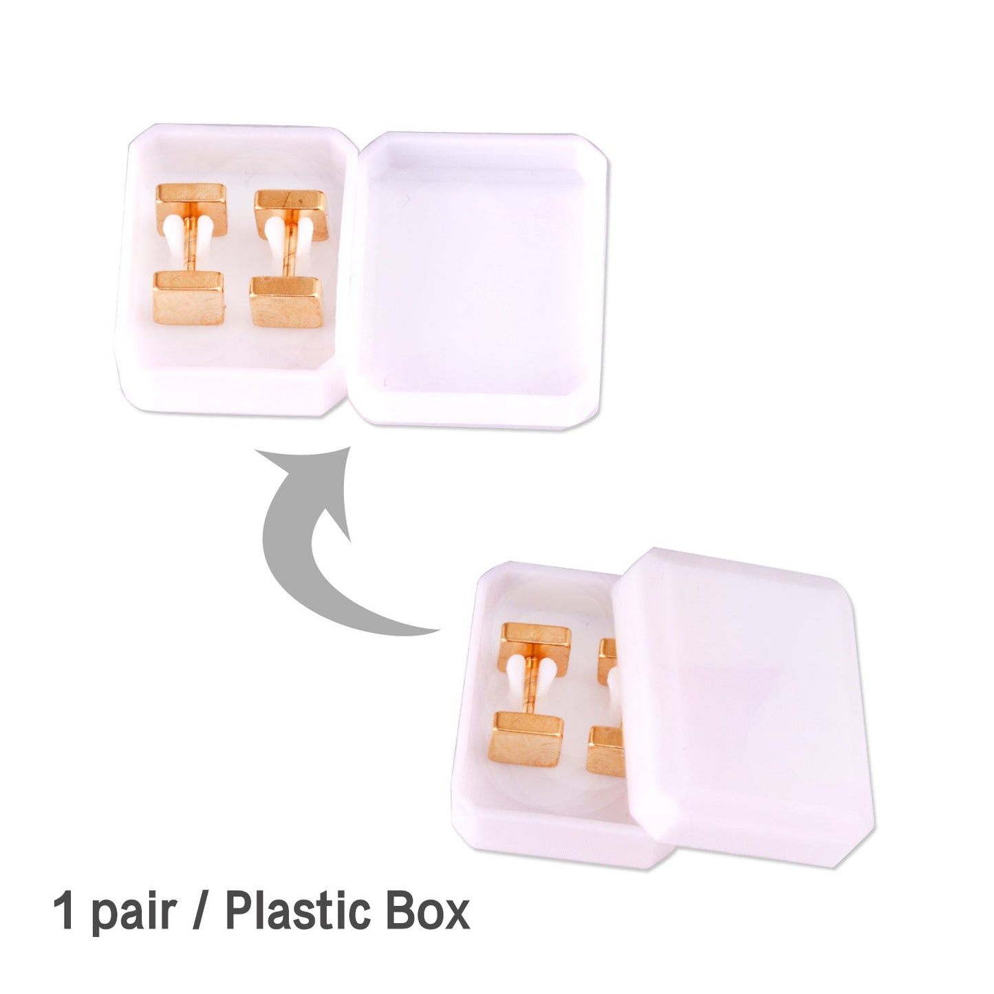 4mm/6mm/8mm Gold-Steel Square Cake Plugs