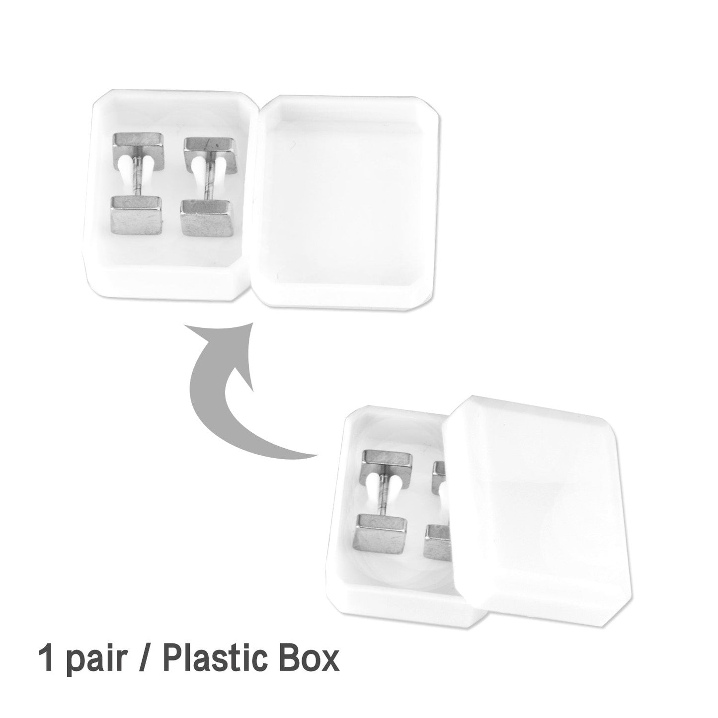 4mm/6mm/8mm Gold-Steel Square Cake Plugs