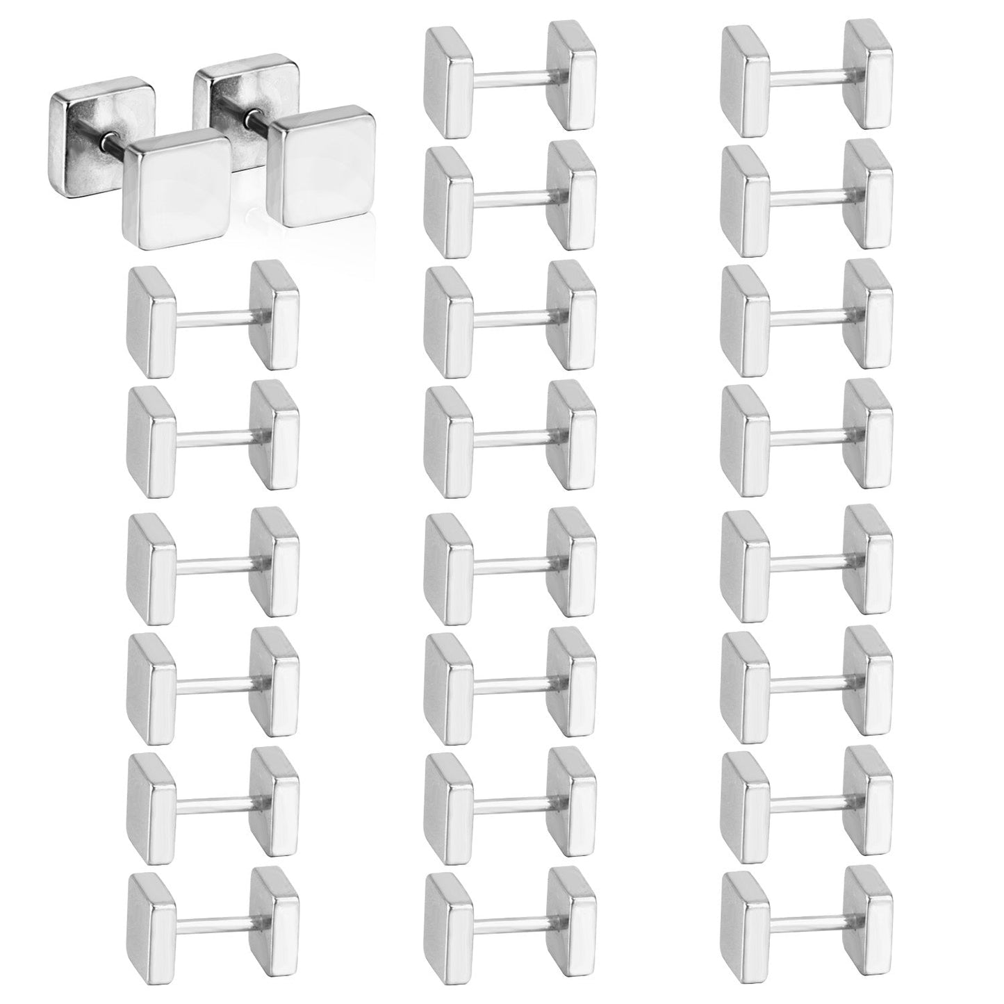 4mm/6mm/8mm Gold-Steel Square Cake Plugs