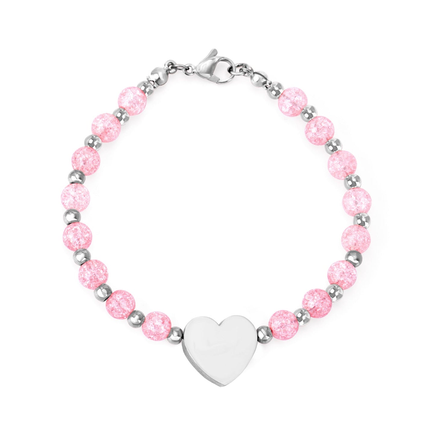 Gold Accessories Pink Crystal Bracelet