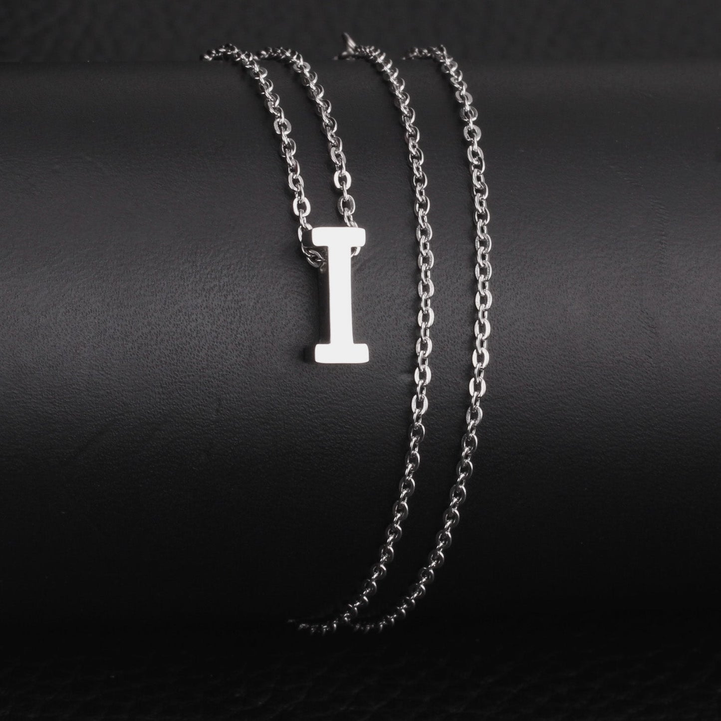 ASON Delicate Classic Style Initial 26 Letters Alphabet Chain Pendant Necklace Stainless Steel Color Jewelry Chokers