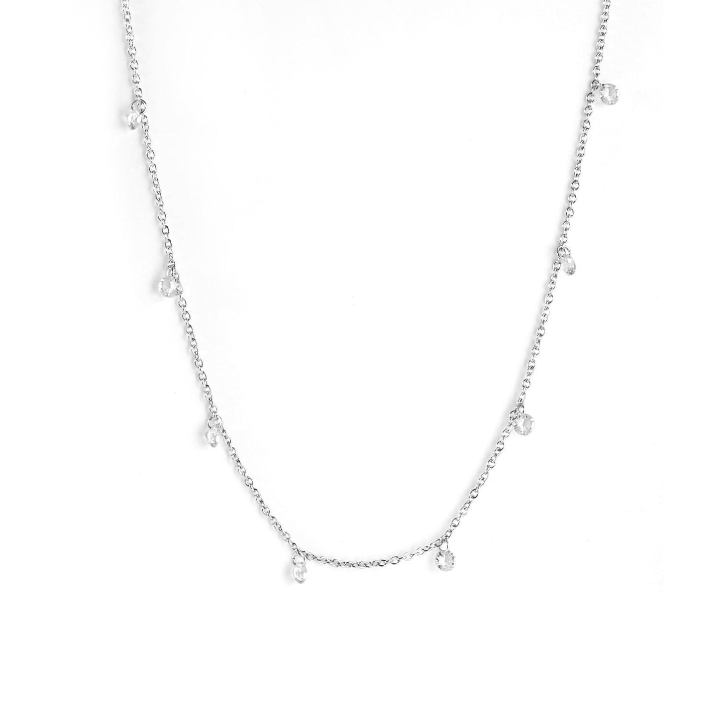 Crystal Pendant Stainless Steel Necklace Jewelry Women's Chains Necklaces Collars Accessories Party 2021 Hot bijoux