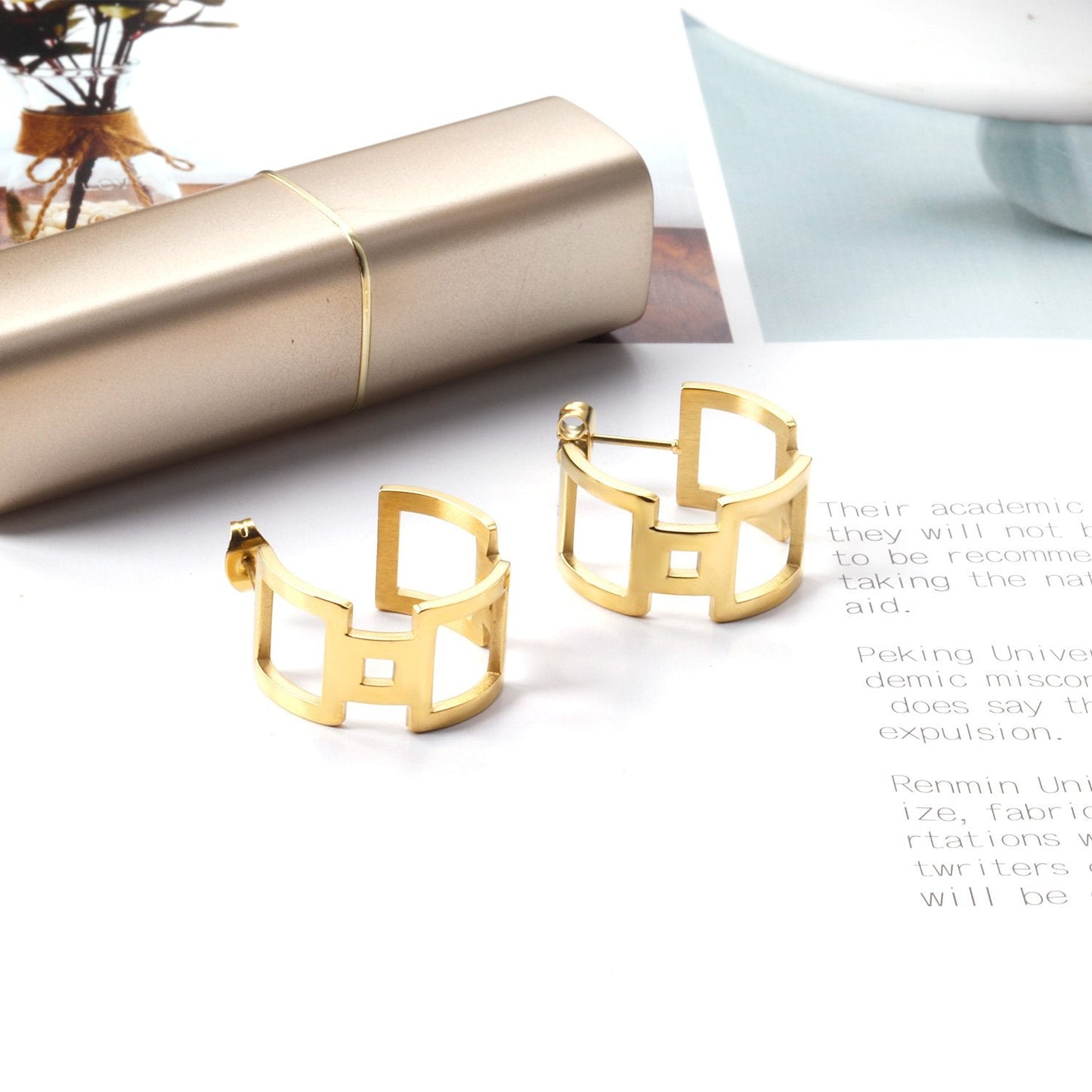 Fashion Jewelry brincos 316L Stainless Steel Hoop Earrings Women Earings orbellen 2021 New aretes de mujer