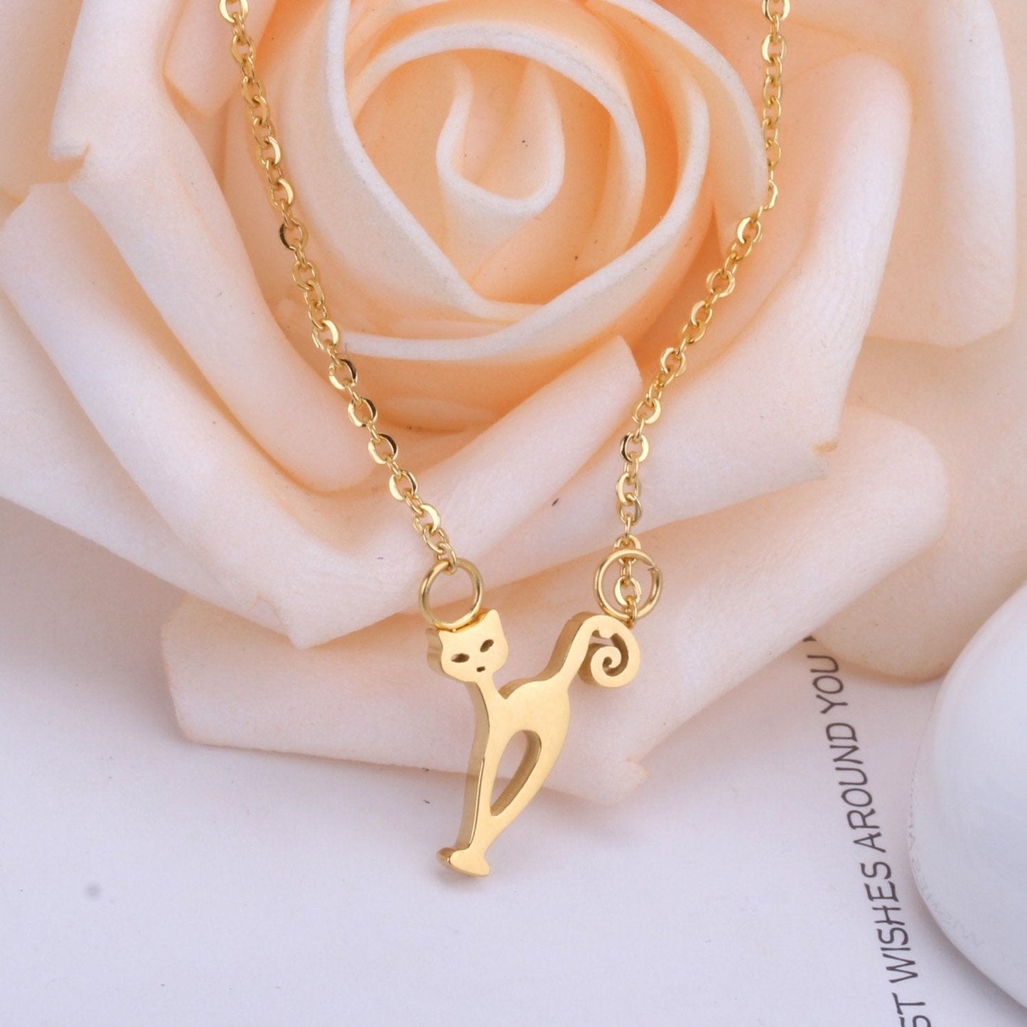 Animal Pattern Pendant Gold Color Necklace For Men Women Jewelry Stainless Steel Chain Necklaces Collares Collier