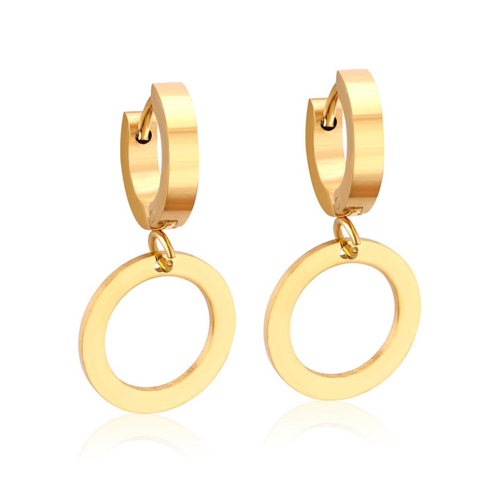ASON Korean Statement Drop Dangle Geometric Earrings 2022 for Women Stainless Steel Hanging Earring Set for Female Jewelry