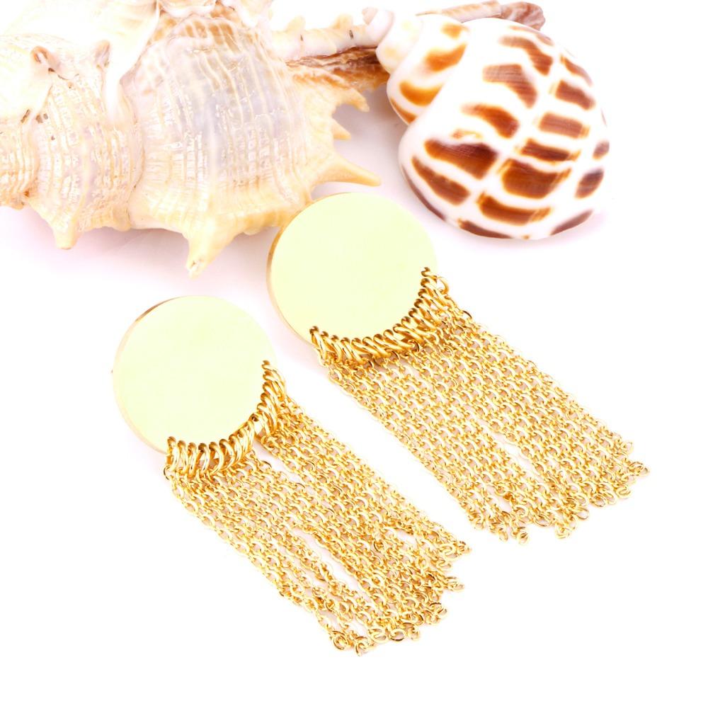 Korean Tassel Cirlcle Drop&Dangle Earrings Set For Women's 2020 Fashion Jewelry Pendientes Aretes Earings Brincos