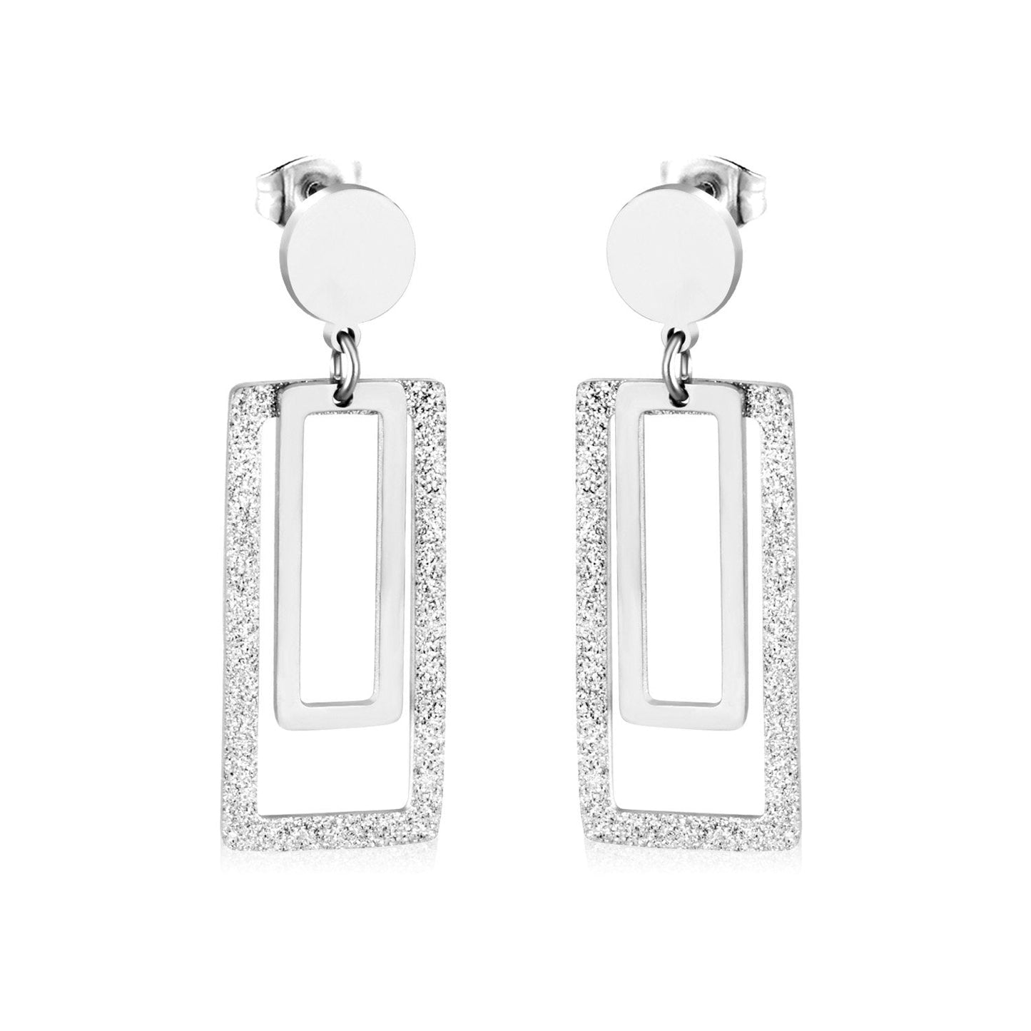 ASON Statement Long Tassel Geometry Dangle Piercing Drop Earrings Jewelry Stainless Steel For Women Accessories Wholesale