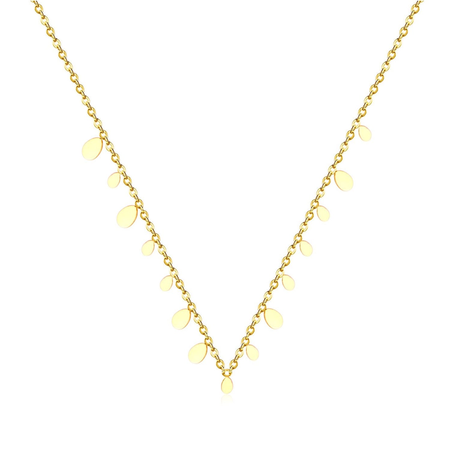 Water Drop Pendant Stainless Steel Necklace Jewelry Women's Chains Necklaces Collars Accessories Party 2020 Hot