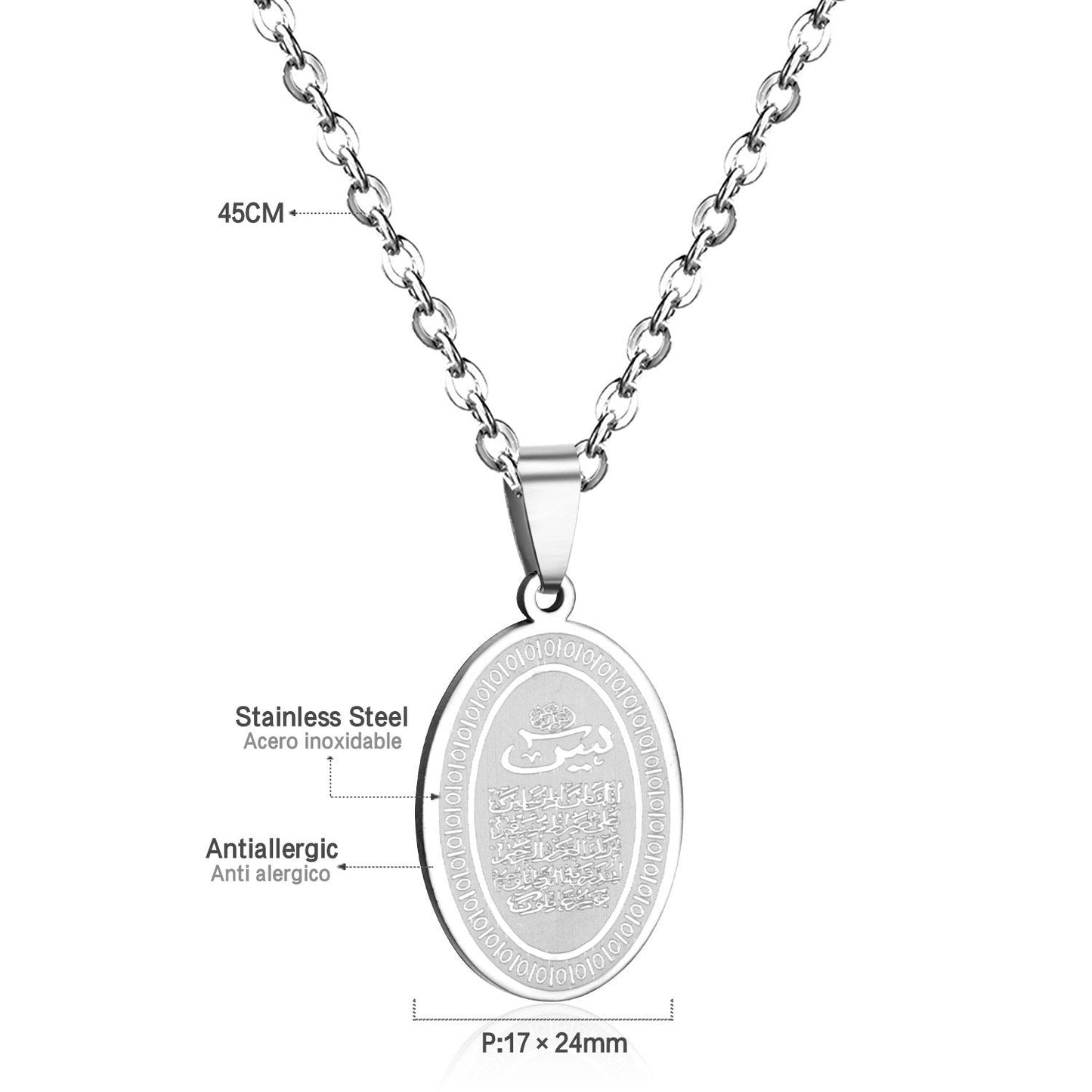 Muslim Scriptures Pendant Necklace Gold-color Necklace Women Jewelry
