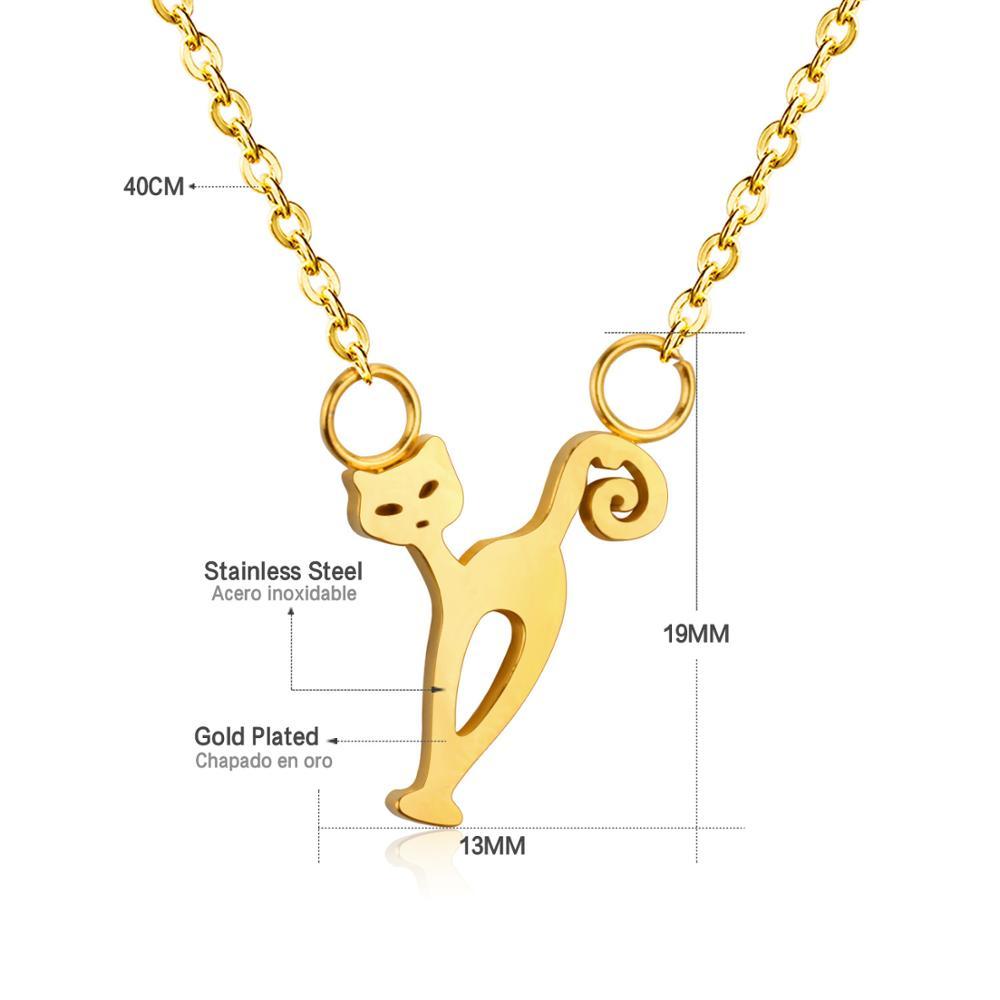 Animal Pattern Pendant Gold Color Necklace For Men Women Jewelry Stainless Steel Chain Necklaces Collares Collier