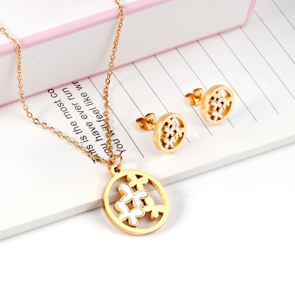 Shell Butterfly Stainless Steel African Jewellery Set Bridal Dubai Wedding Jewelry Sets For Women collier femme