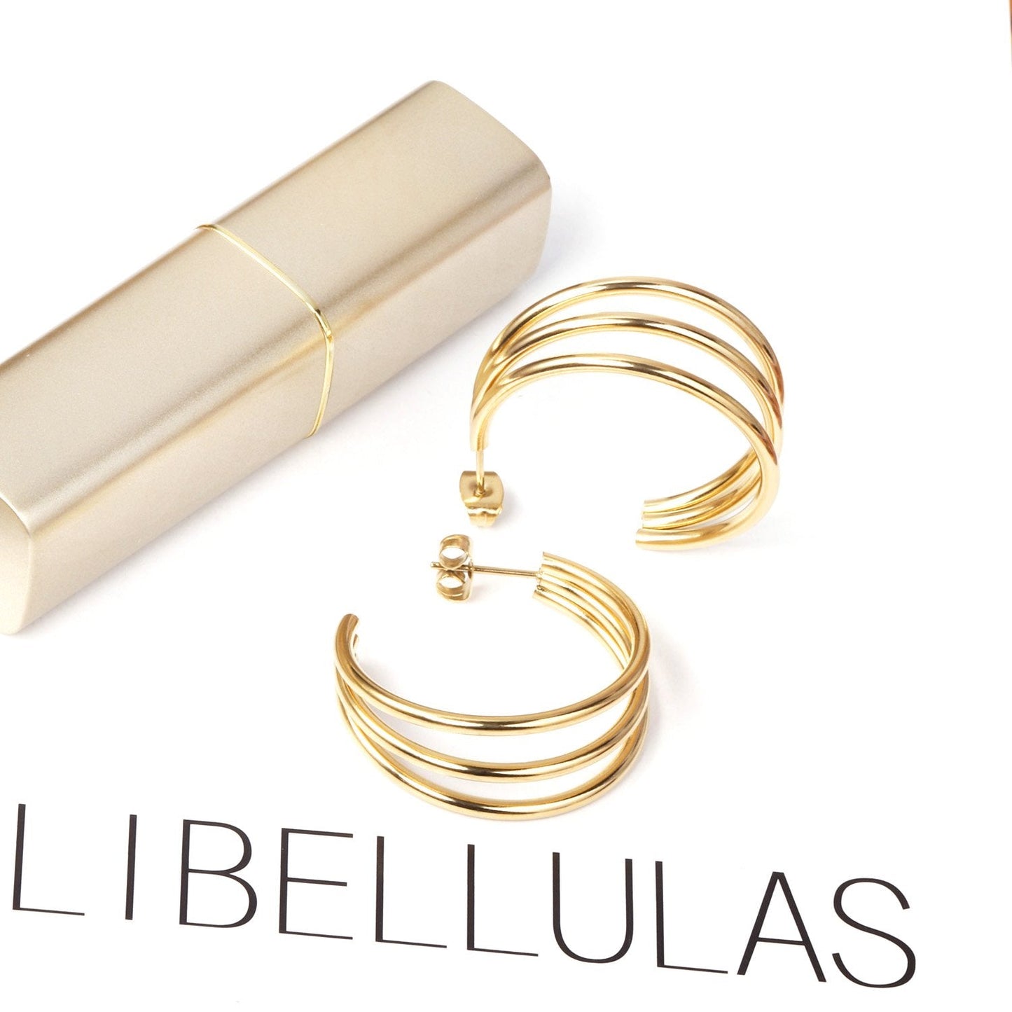 Minimalist Stainless Steel Hoop Earrrings for Women Gold Color Metal Circle Earrings Vintage Girls Party Jewelry Gifts