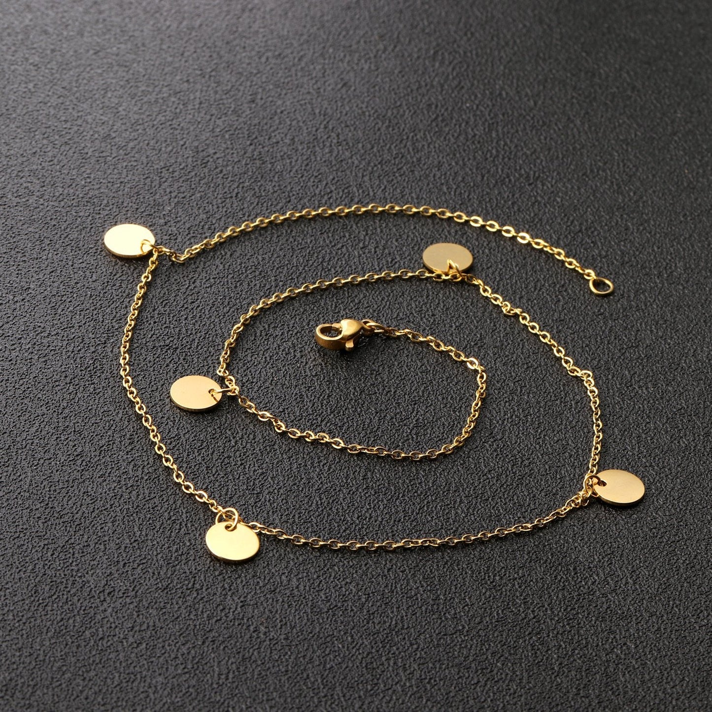 Collier Choker 8mm Pendant Babygirl Gold Chain Necklace For Women Men Jewelry Stainless Steel Necklaces Set