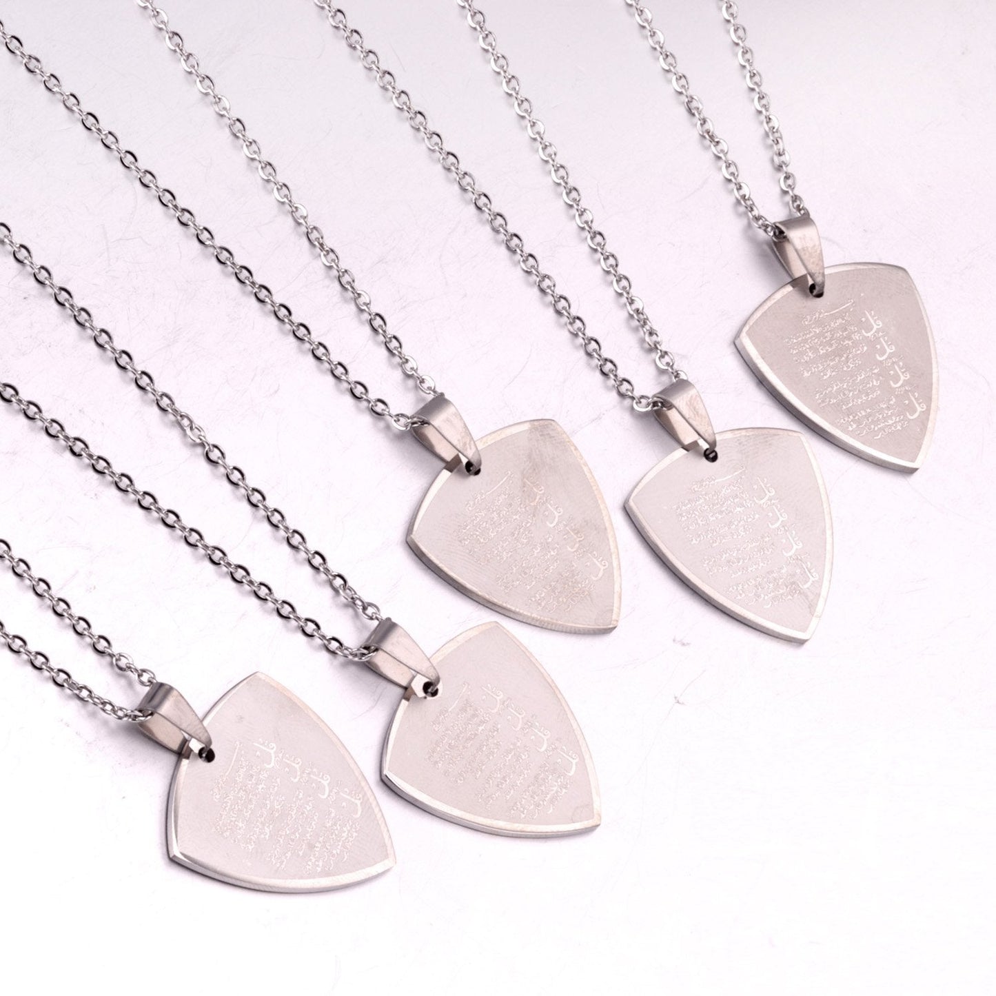 Religious Gold Color Bible Verse Pendant Stainless Steel Scripture Necklaces For Christian Jewelry