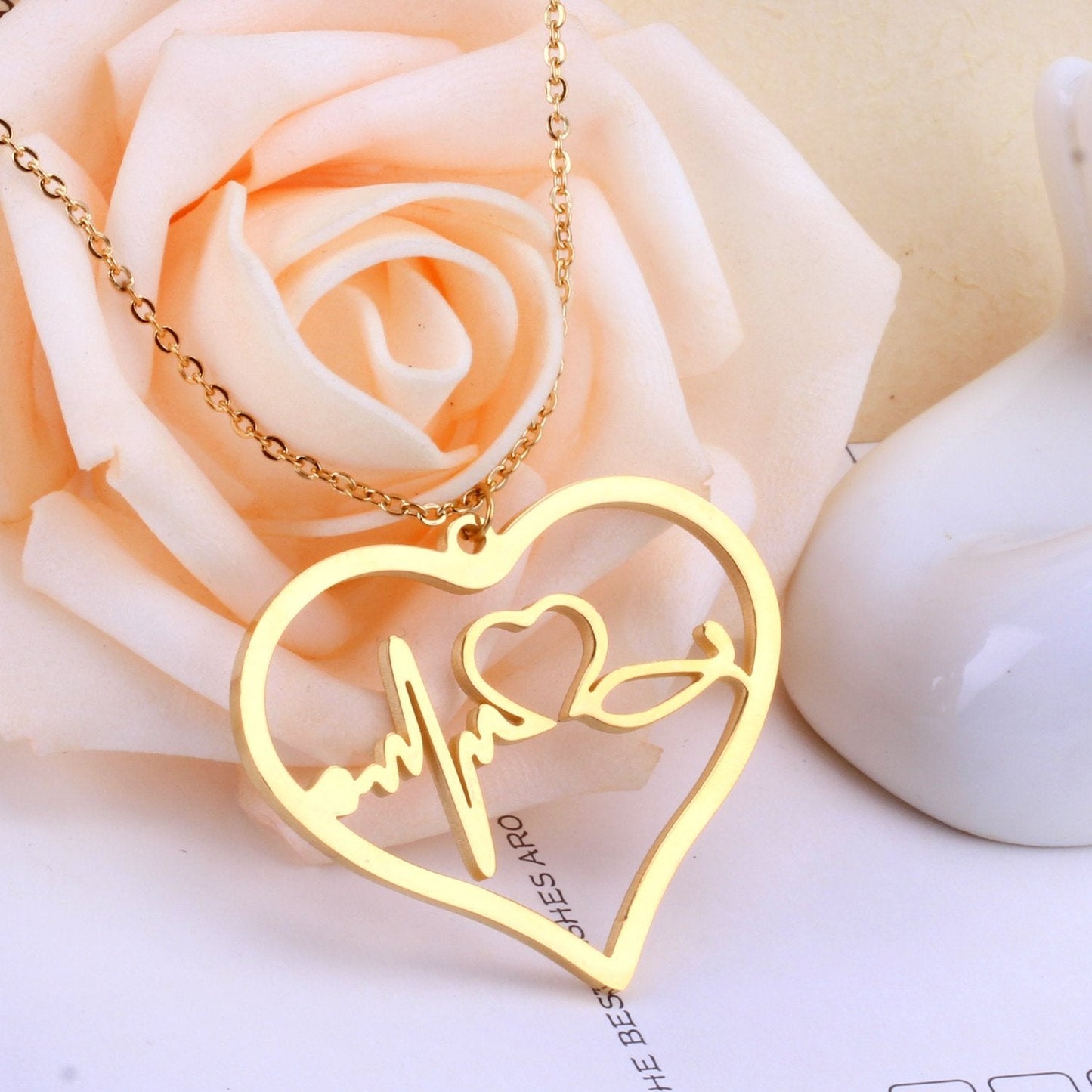 Newest Shape Stainless Steel Heart Pendant Necklace For Men/Women Choker Link Chain Necklace Naszyjnik Jewelry Gift