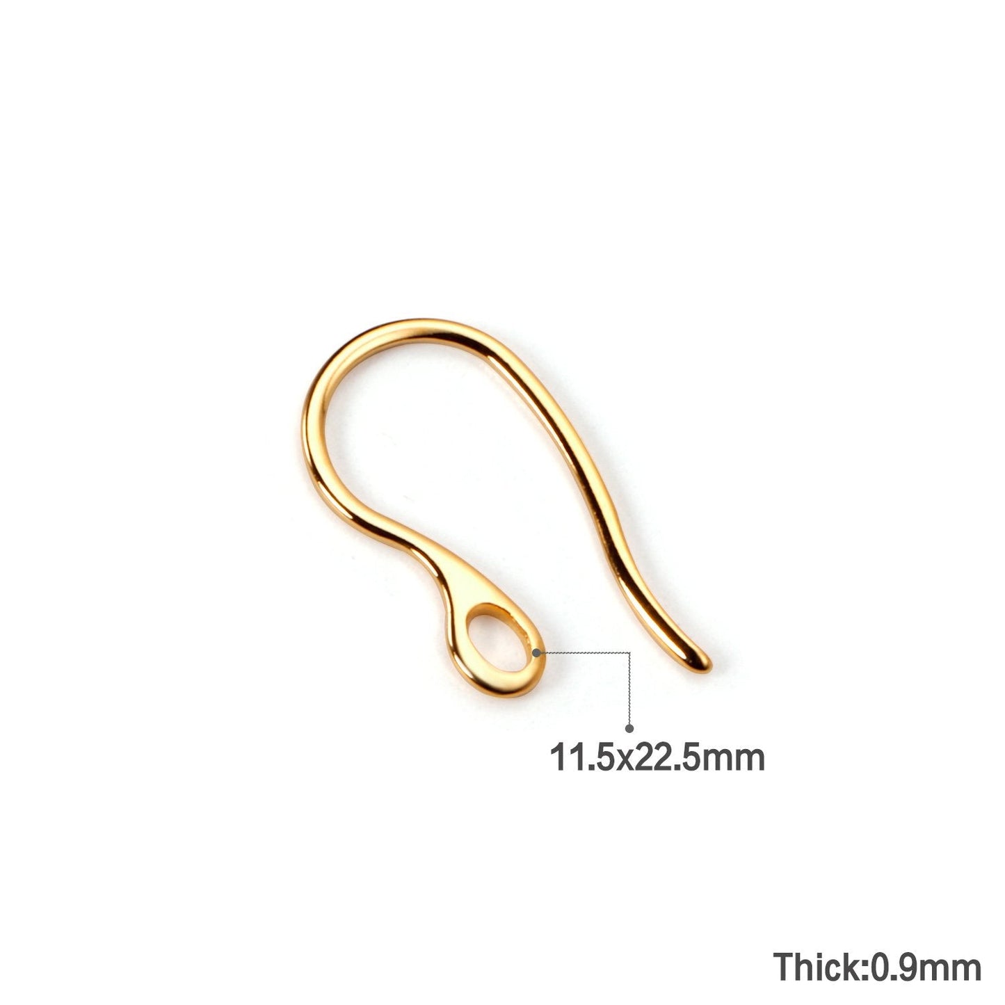 100pcs/lot Fashion Earring Ear Hook Stainless Steel Gold Silver Color Wholesale Hooks Earwires For DIY Jewelry Making Finding