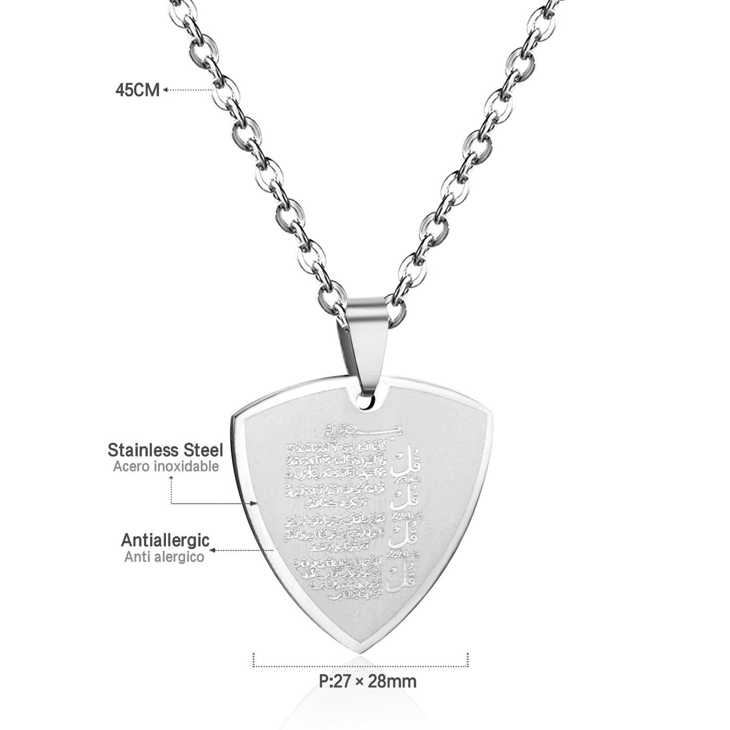 Religious Gold Color Bible Verse Pendant Stainless Steel Scripture Necklaces For Christian Jewelry