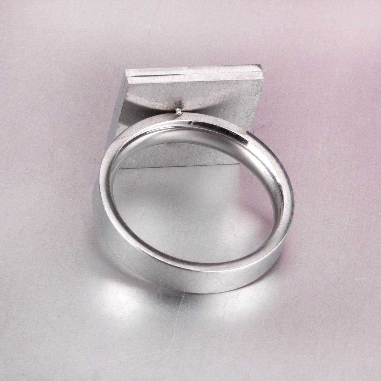 Brand New Stainless Steel Fashion Rings Opals Stone Ring Square Vintage Jewelry