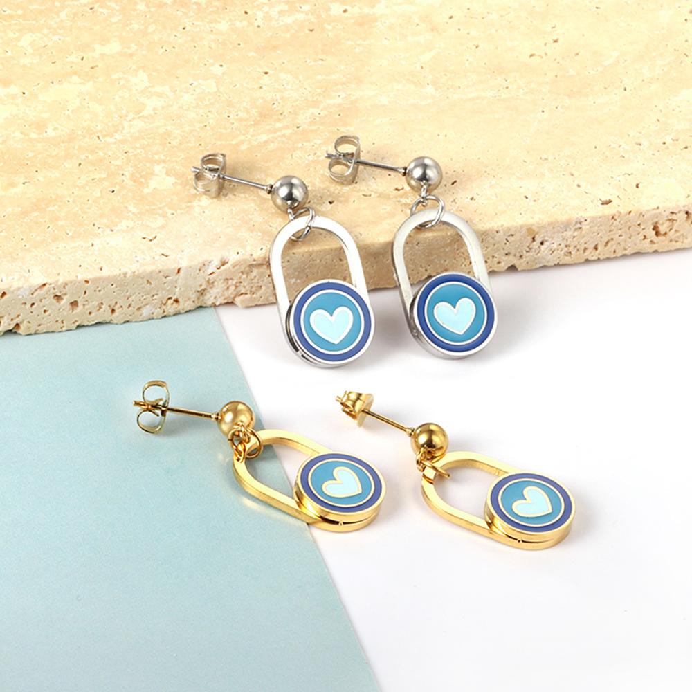 Egirls Jewelry On Ears Oval Shape Trendy Products Gifts For Girls/Woman Cute Pink Butterfly Earrings Heart Dangles