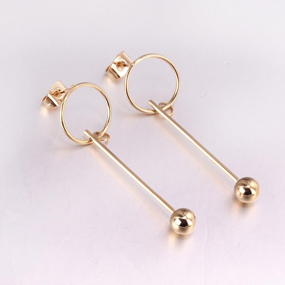 LUXYKISSKIDS Round Ball Pendant Dangle Earrings For Women Fashion Jewelry Christmas Drop Earrings Pendientes Brincos Present