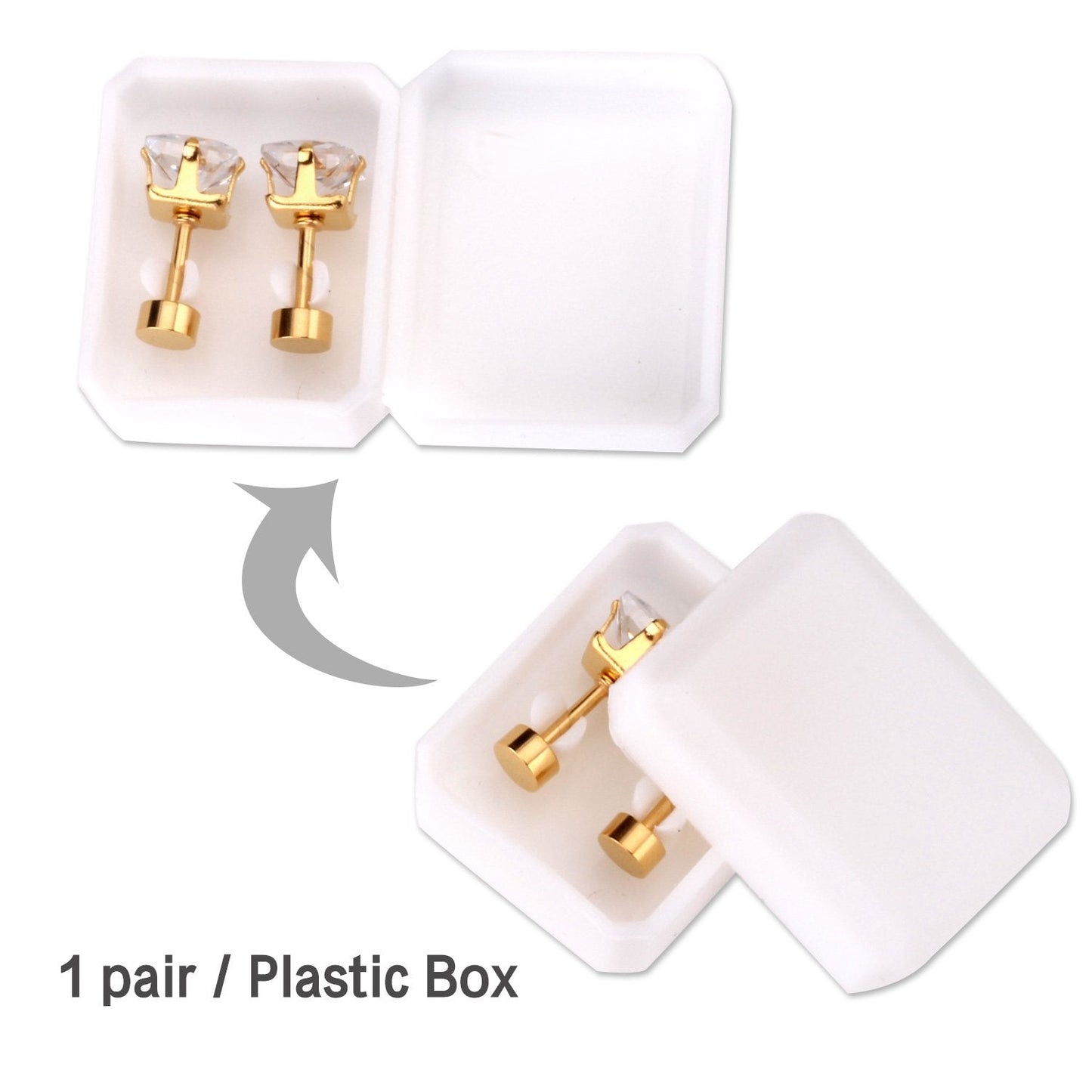 Square Crystal Earings Stainless Steel Piercing Stud Earrings 2020 New Jewelry For Women pendientes brincos aretes