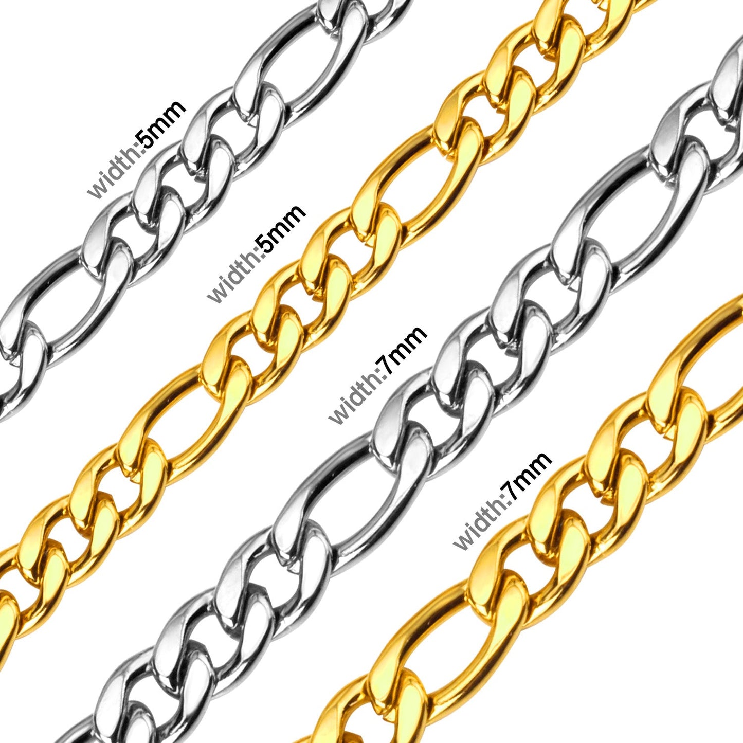 Fashion 5mm & 7mm Necklace DIY Matching Chain