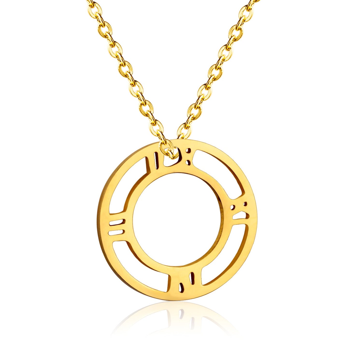 Gold color pendant necklace