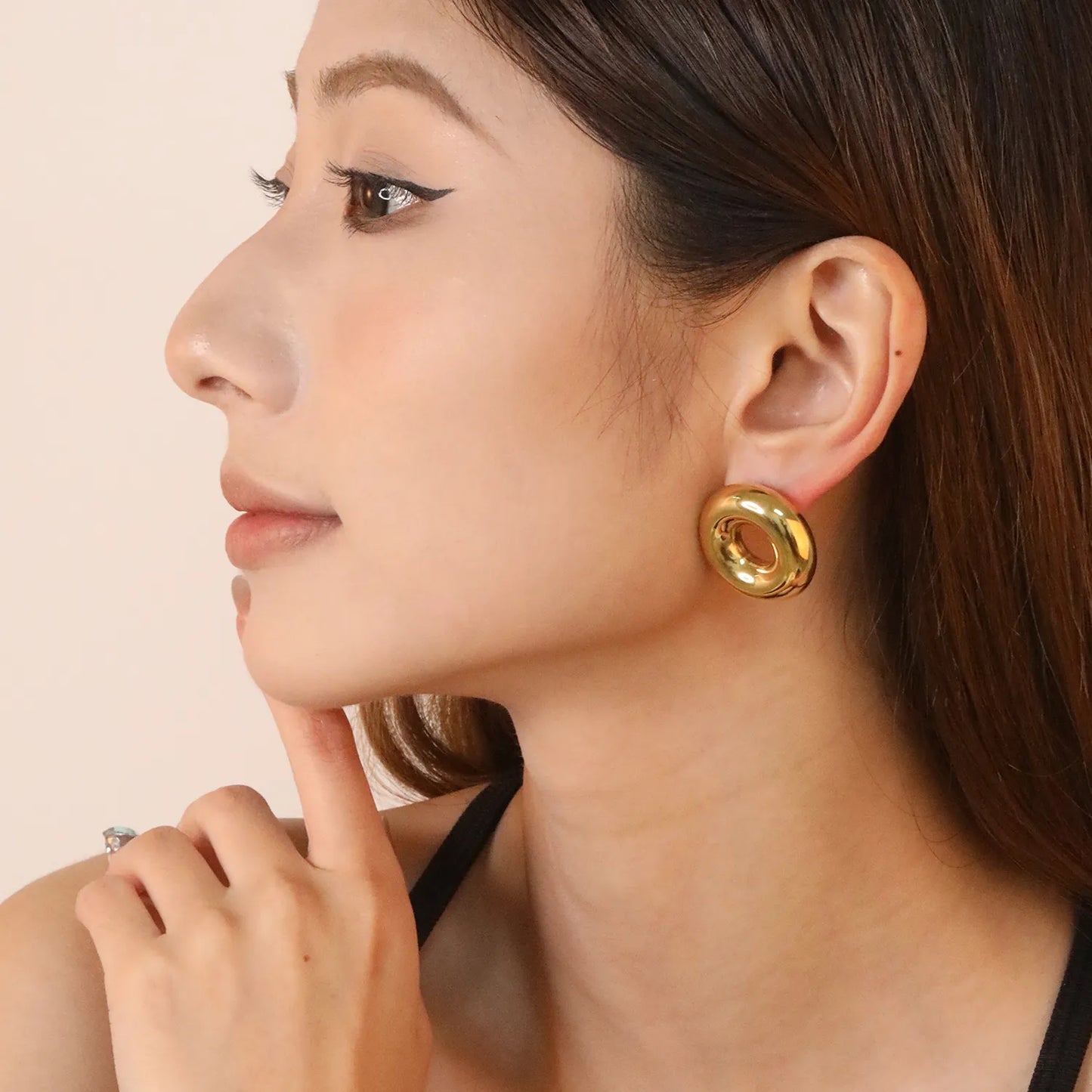 ✨ 18k gold plated 27.5mm smooth circle Stainless Steel Hypoallergenic Stud Earrings – Bulk Wholesale (12+ Pairs) 🌍 EU/US Supplier Trendy & Durable