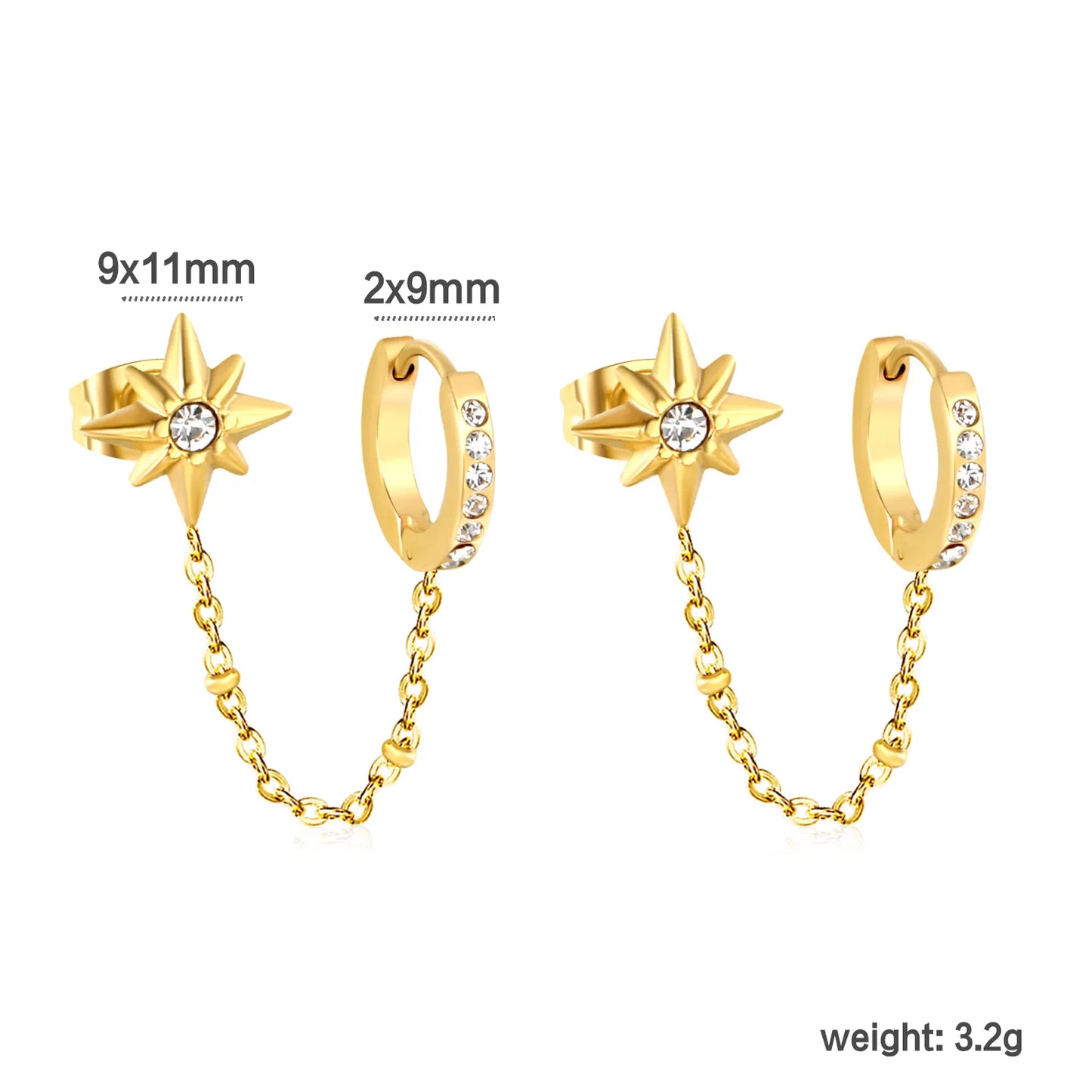 ✨ 18k gold plated Stainless Steel Hypoallergenic Drop Earrings – Bulk Wholesale (12+ Pairs) 🌍 EU/US Supplier Trendy & Durable