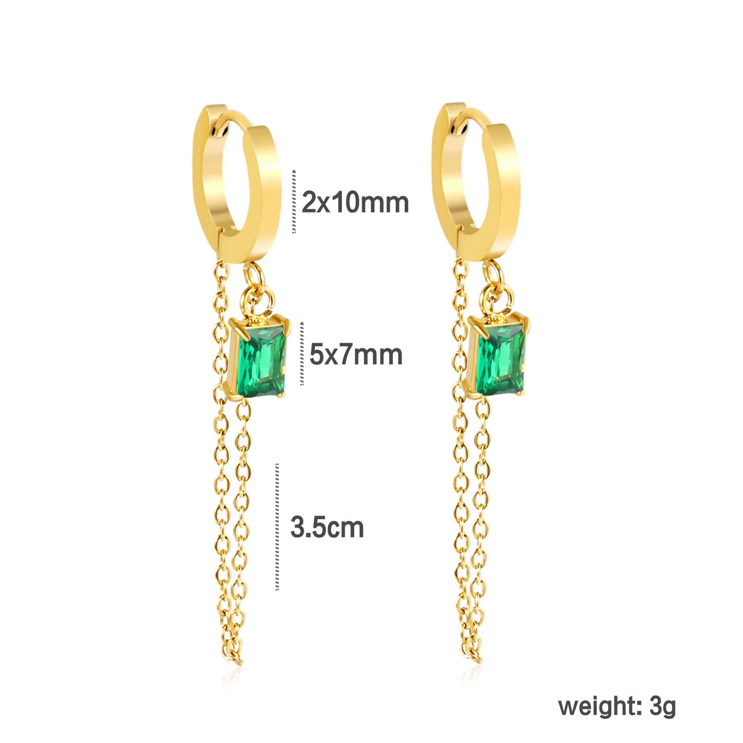 ✨ 18k gold plated Zircon Stainless Steel Hypoallergenic Drop Earrings – Bulk Wholesale (12+ Pairs) 🌍 EU/US Supplier Trendy & Durable